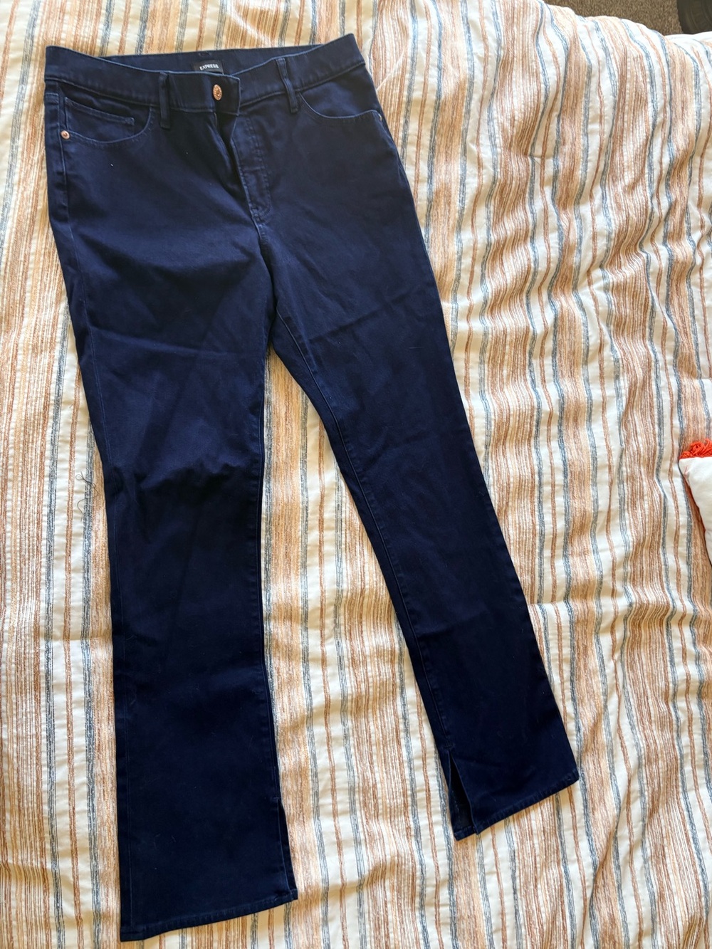 Express Dark Navy Denim Skyscraper Jeans